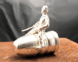 Wills Attic WillsAttic hand cast silver Civil War Union Soldier Riding Bullet